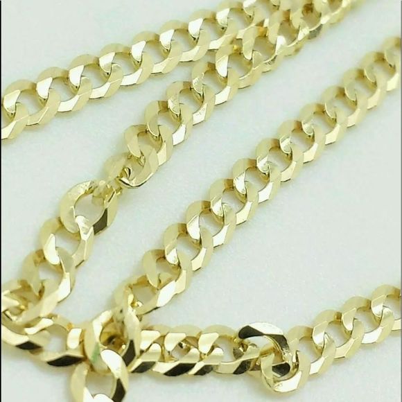 NEW Real 10K Gold Cuban Chain 24" Men’s Necklace - Picture 1 of 7